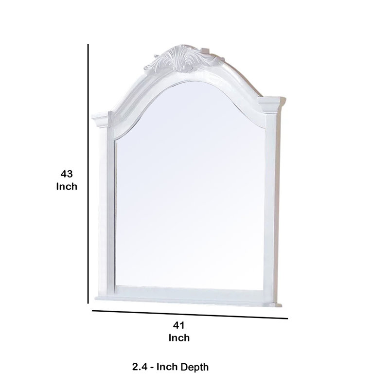 Miroir mural biseauté en bois Rosalind