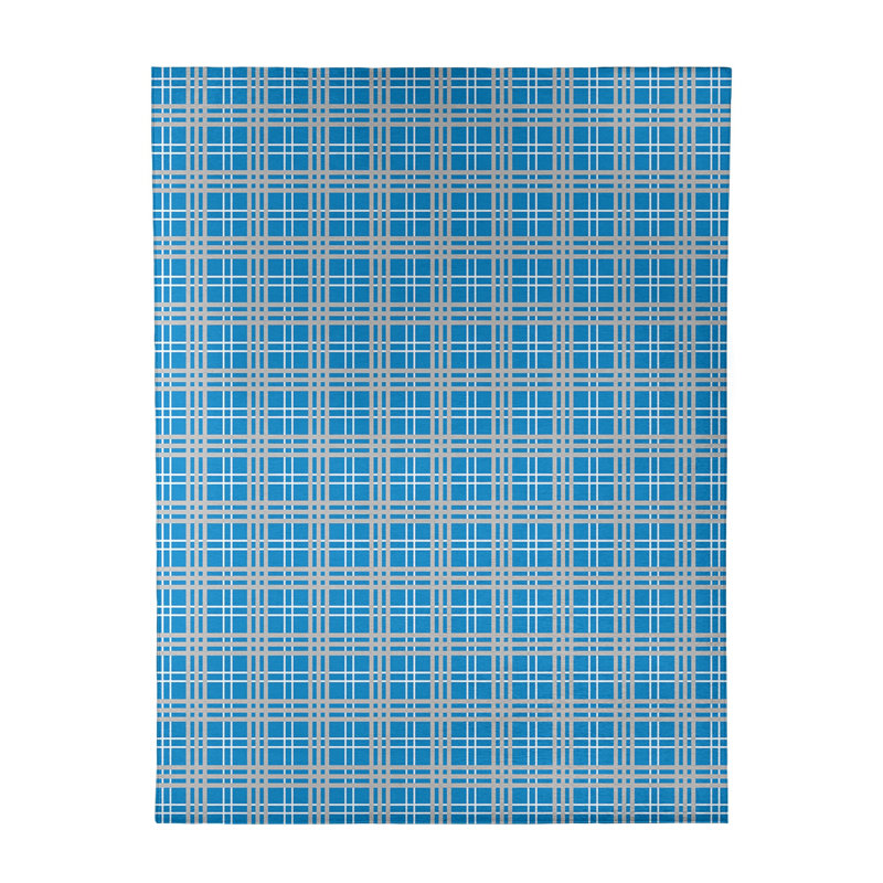 Tapis à carreaux bleu, Rectangle 9 pi x 12 pi