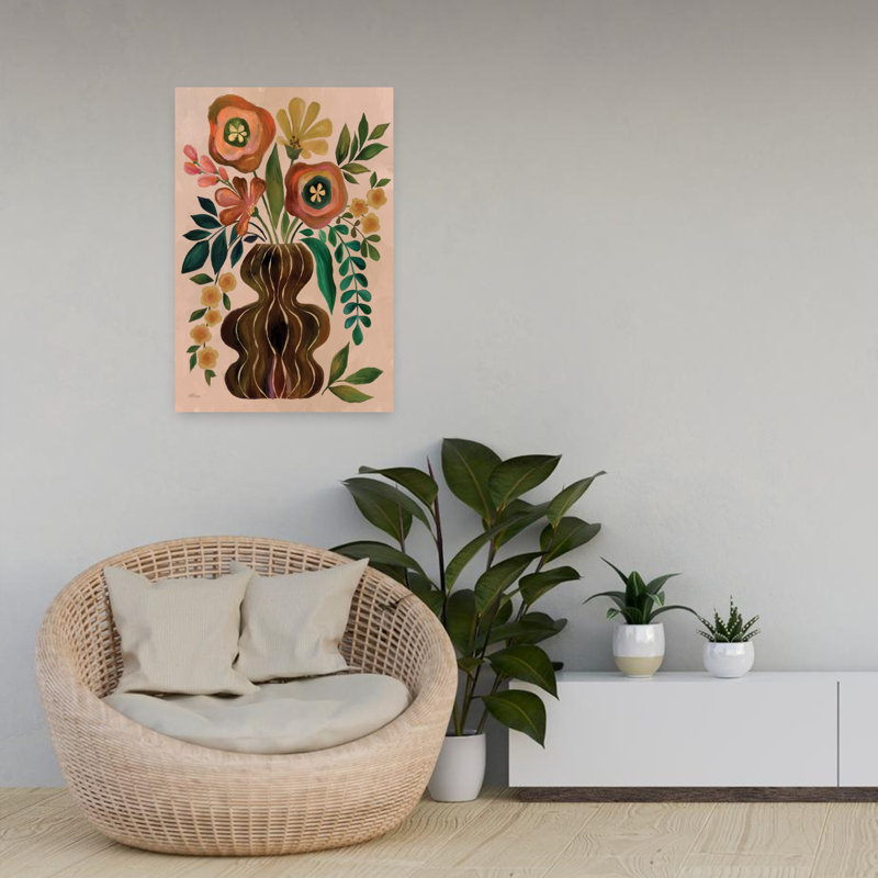 Funky Bouquet, art floral contemporain, H 24 po x l 16 po