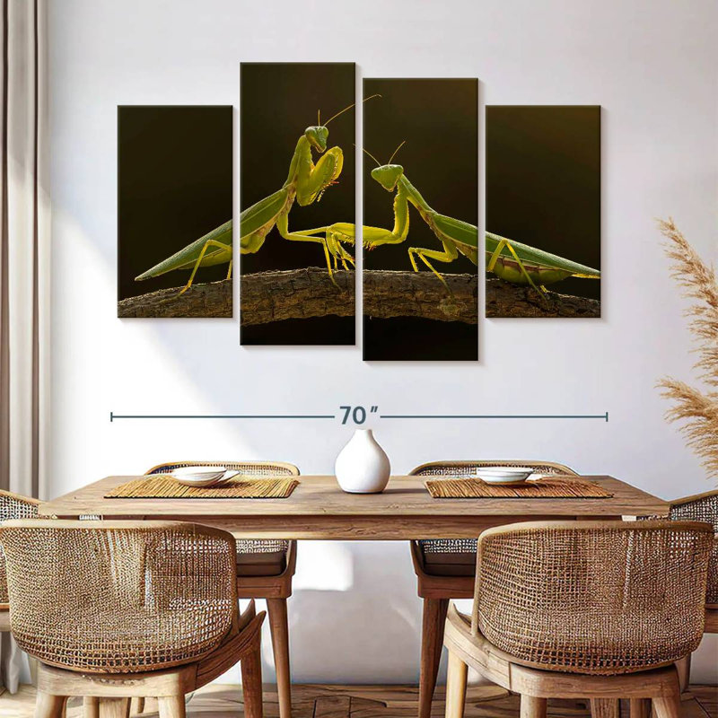 Brampt Praying Mantis Duo, 42" H x 68" W