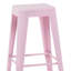  30 tabourets de comptoir en métal industriels 30 po, ensemble de 4 tabourets de bar empilables intérieur / extérieur, rose-46415761-46415763-46415774