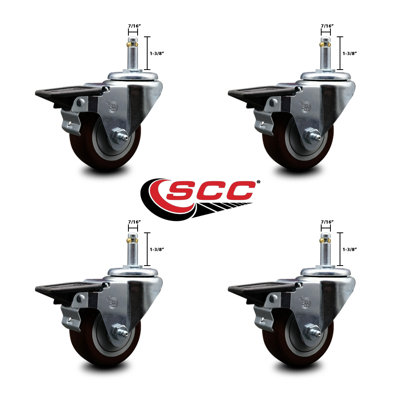 Grip Ring Stem Caster with Brake