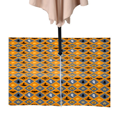 Halloween Argyle Water Repellent Tablecloth