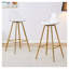 Tabourets de bar rembourrés modernes avec pieds en métal, chaises de bar de petite taille, conception élégante pour la salle à manger, la cuisine et le salon