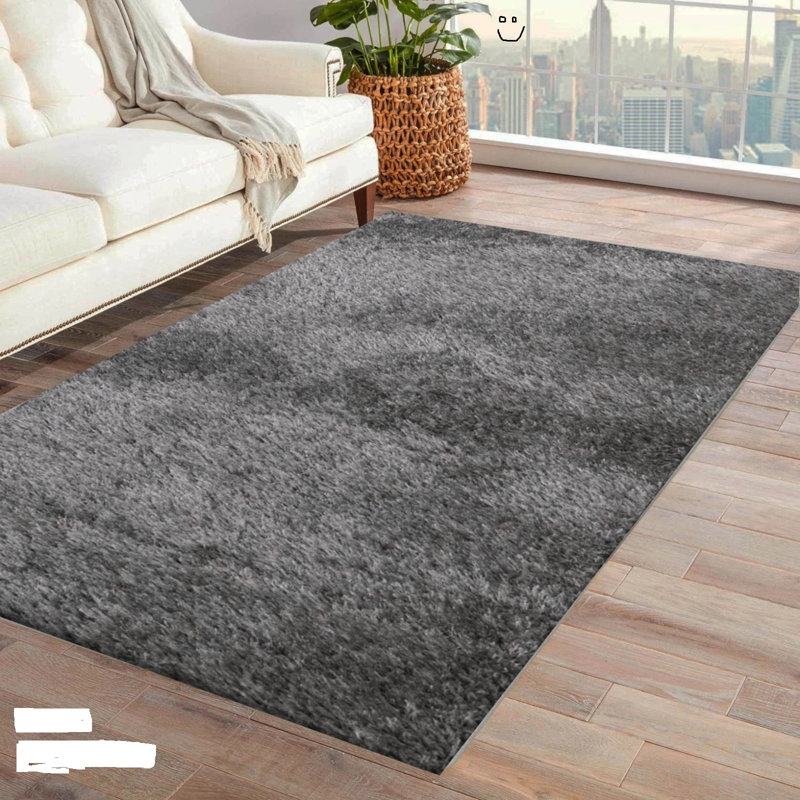Solid Colour Shag Area Rug, Rectangle 200 x 290cm