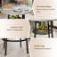 3 Pieces Round Bar Table Set With Backrest And Partition, Perfect For Small Spaces And Modern Kitchens, Includes 2 Stools, Dining Table Set-1125112639