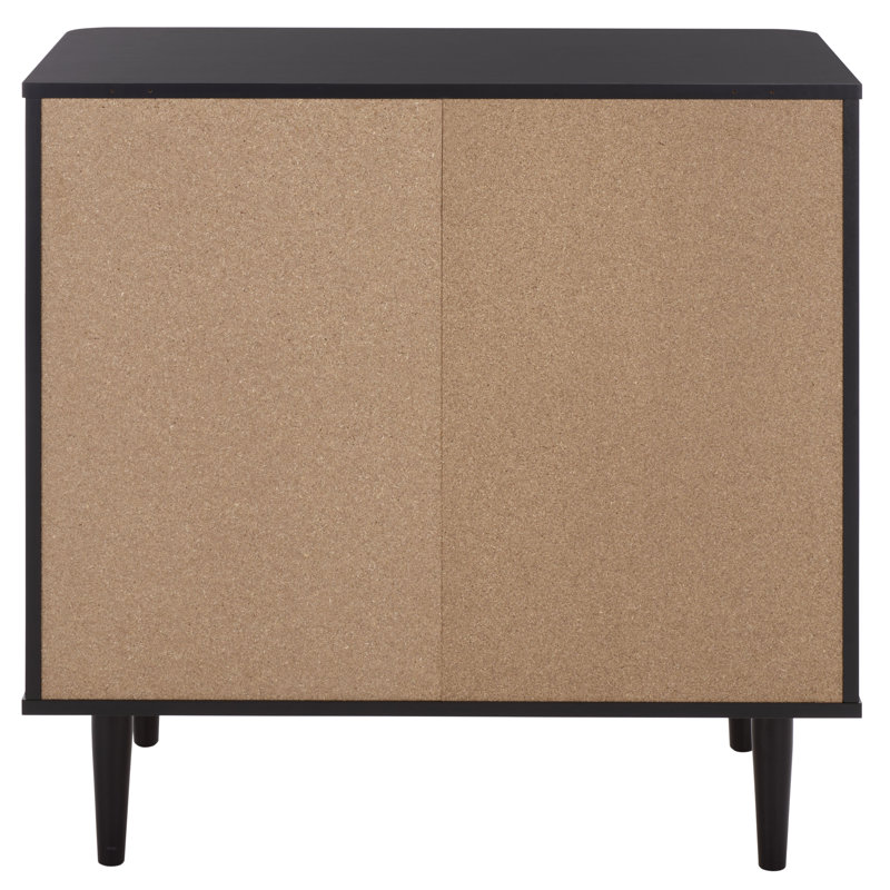 Commode 3 tiroirs Brey, Noir