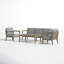 Ojai Acacia 5 - Person Patio Conversation Sets with Cushions