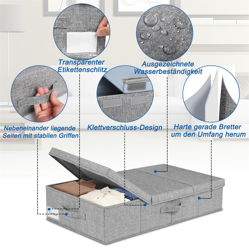 Ebern Designs Fabric Underbed Storage