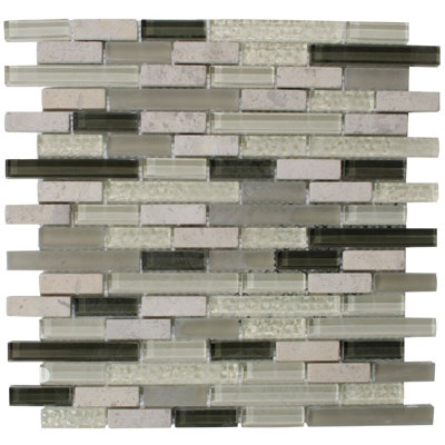 15" X 12" Glass Mosaic Wall Tile