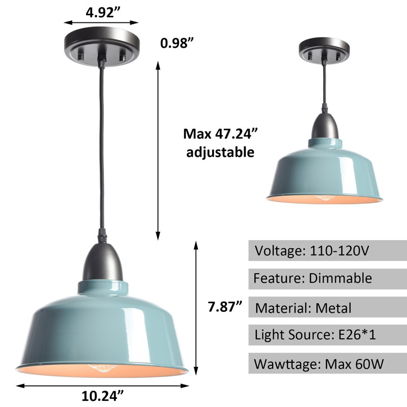 Luminaire suspendu pour îlot de cuisine, Bleu