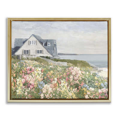 Coastal Cottage Meadow Floating Frame, design by Amber Sterling