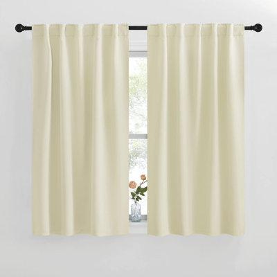 Blackout Curtains for Living Room, Thermal Insulated Solid Window Panels, Room Darkening Drapes for Bedroom/Kitchen, 2 Pieces