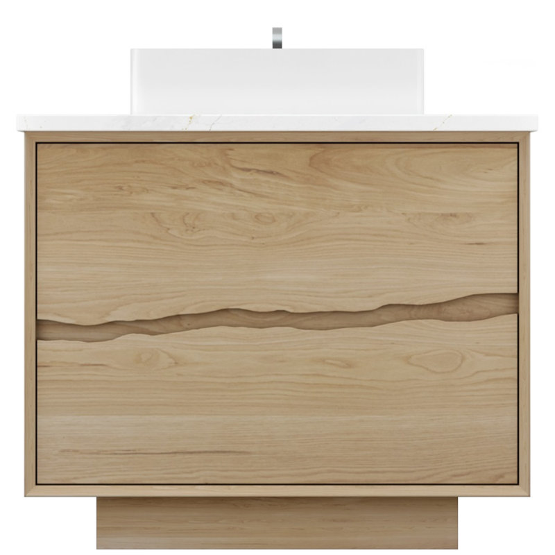 Ventura Two-Drawer Single Bath Vanity, 30", American White Oak