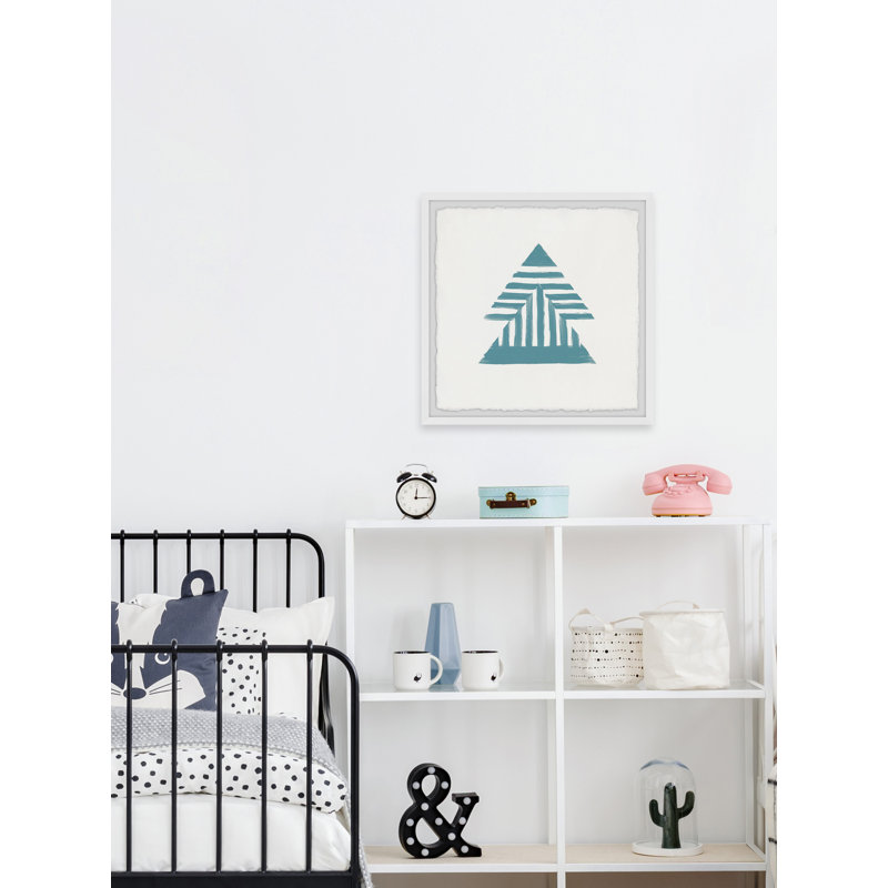 Striped Pyramids - Single Picture Frame Painting, 41 cm H x 41 cm W