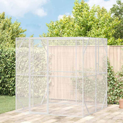 vidaXL Bird Cage Anthracite 209 x 202 x 214 cm Galvanized steel