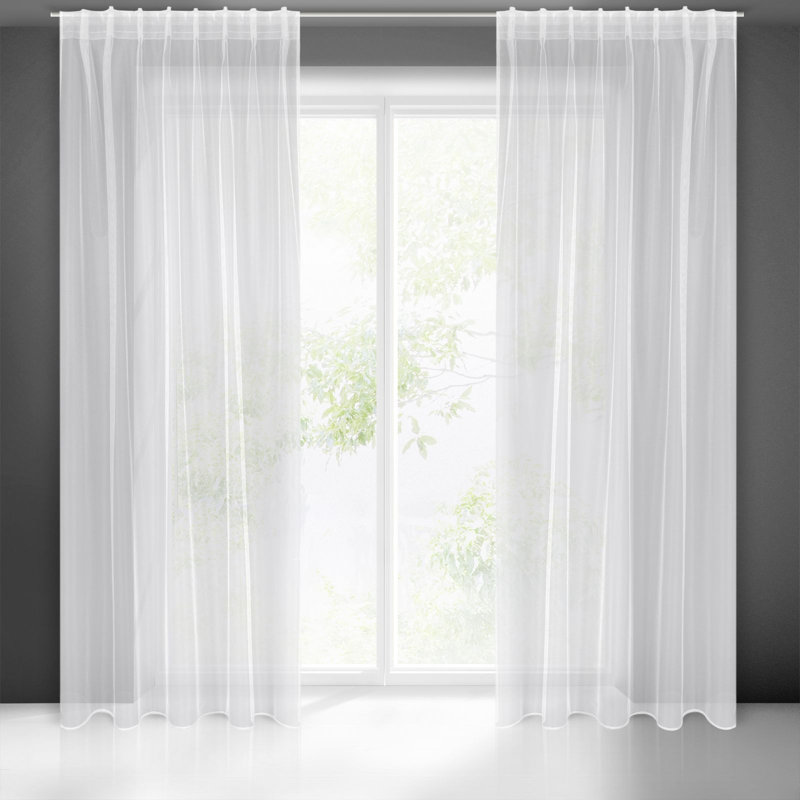 Rizokarpaso Slot Top Sheer Curtain, 300cm H x 140cm W