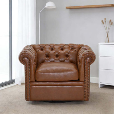 Chesterfield swivel club chair