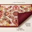 Ensemble de 4 napperons réversibles en tapisserie tissée ornée, style rococo élégant - Idéal pour la décoration d'automne, l'Action de grâce et les repas de tous les jours (33 x 48 cm).