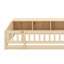 Lit sur pied avec armoires de rangement, lit maison en bois avec DEL, port USB et garde-corps, lit de jeu avec tête de lit-32114426