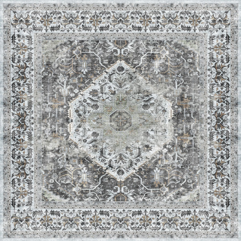 David  Gray Easy to Clean Vinyl Mat, Rectangle 5'6" x 8'