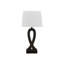 Ensemble de 2 lampes de table 29 po, base solide noire sculpturale, rigide Empire