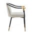 Chaise rembourrée moderne avec accoudoirs en métal-1063664035