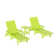 Shavon Outdoor Chaise Lounge with Table
