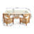 Maher Acacia 11 - Person Modular Patio Conversation Set with Cushions-1606946397