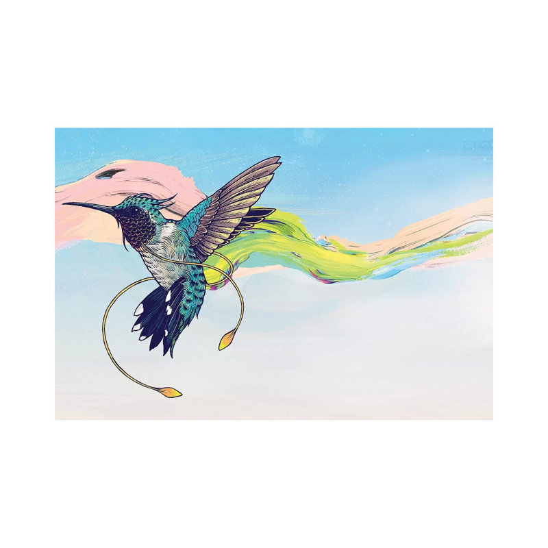 Hummingbird 1 Piece Wrapped Canvas Wall Art, 152.5 cm H x 101.5 cm W