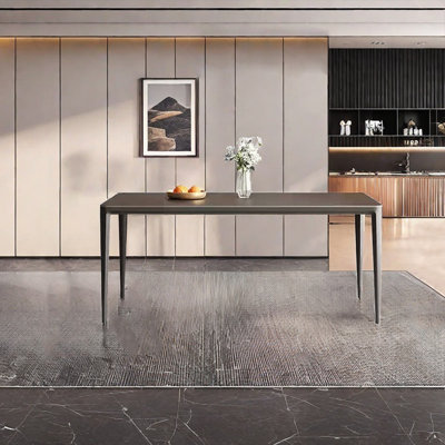 Light luxury simple rectangular retro rock table