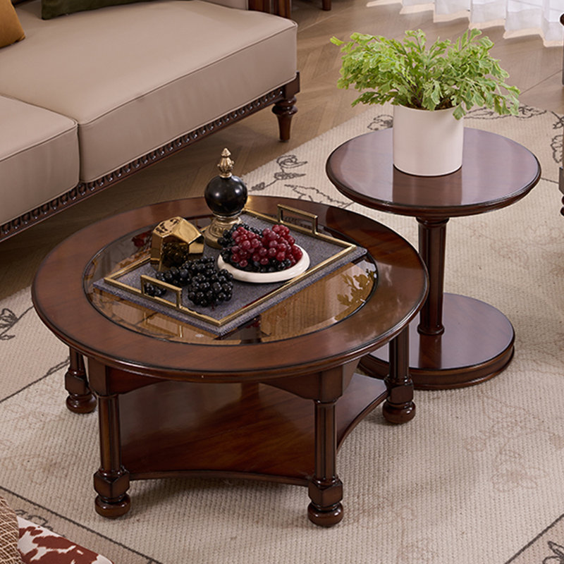 Simple retro solid wood coffee table