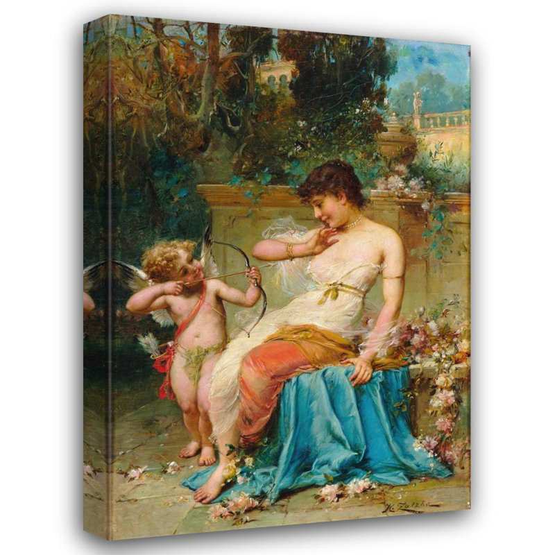 «Cupid» par Hans Zatzka - Art mural sur toile tendue avec châssis, H 40 po x l 28 po
