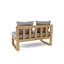 Ensemble de conversation modulaire circulaire en teck avec coussins 4 pièces Sunbrella-98271775