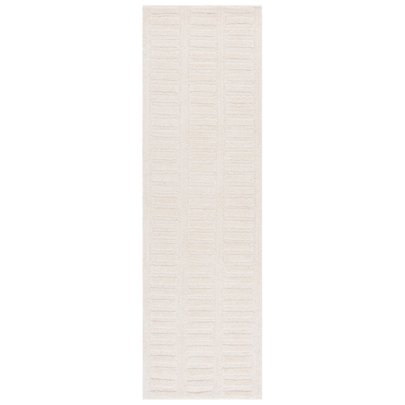 Tapis géométrique en laine touffeté à la main Mykonos 409, Tapis de couloir 2 pi 3 po x 8 pi