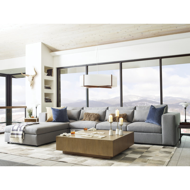 Plura 2 - Light Chandelier, 6.37" H x 24" W x 24" D, Brushed Aluminum, Dark Stained Walnut