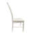 Classic White 42" Curved Ladder Back Dining Chair with Ergonomic Support-76462886