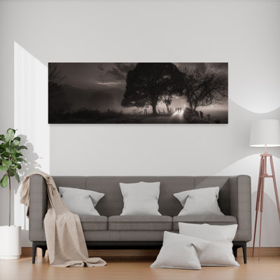 «Mysterious Foggy Path», art mystérieux, paysage serein et mystérieux, nature