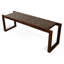 Banc en cuir brun clair de style Mid-Century avec structure en bois massif et pieds fuselés