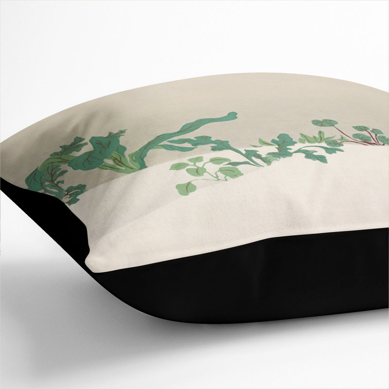 Square Cushion, Black, 55cm H x 55cm W x 20cm D