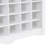 ON-TREND Sleek Design 24 Shoe Cubby Console, Modern Shoe Cabinet With Curved Base, Versatile Sideboard With High-Quality For Hallway, Bedroom, Living Room, White-1161217668