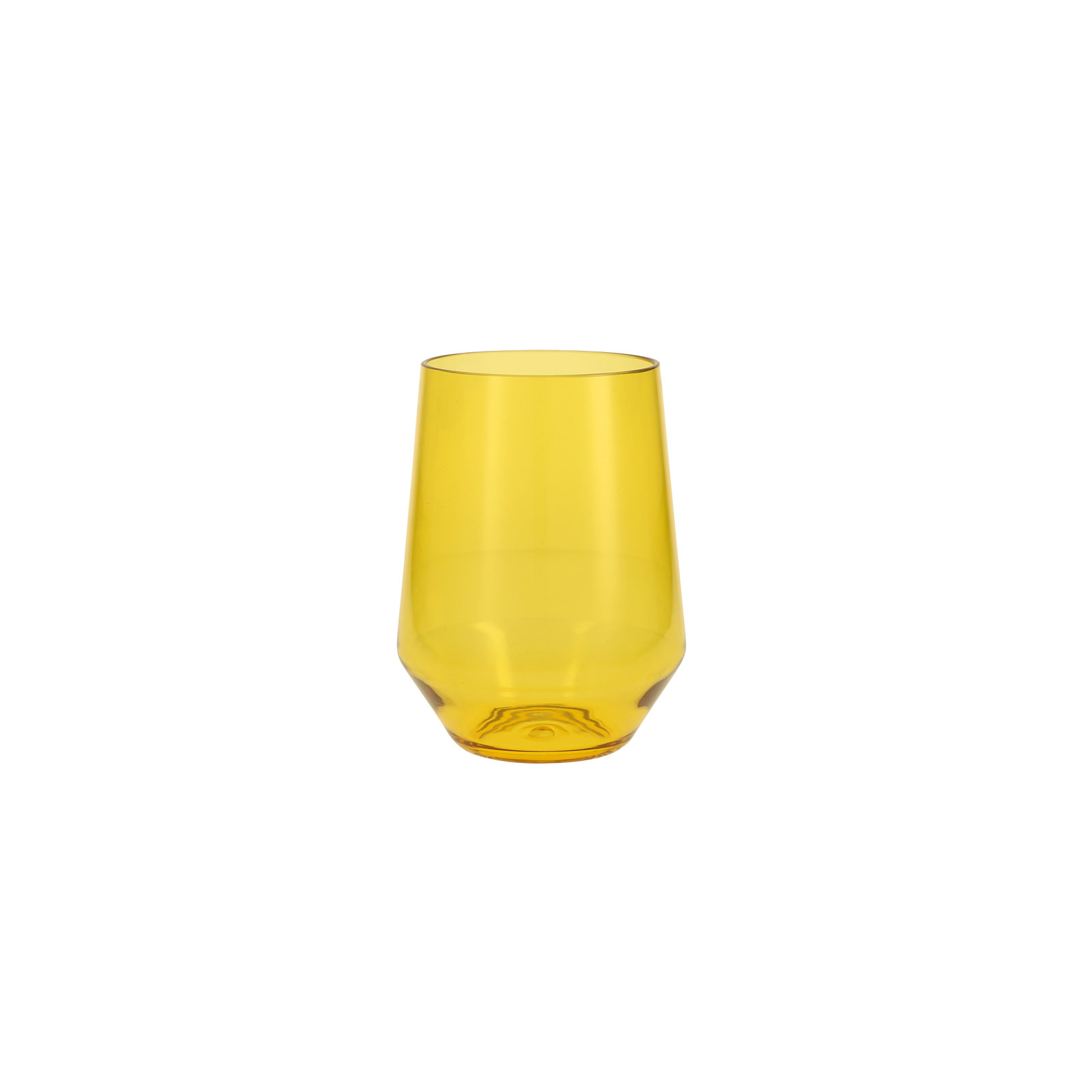Fortessa Sole Outdoor Shatter Resistant BPA Free Premium Copolyester Plastic Drinkware 6 Pack, Terra Cotta Orange, Stemless Wine Glass