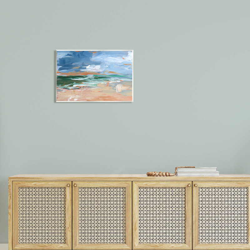 Art abstrait giclée de paysage nautique abstrait par Ethan Harper, H 13 po x l 19 po x P 0,5 po, Bois