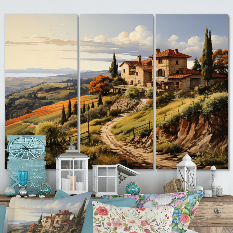 Ensemble de décoration murale Country Charm Tuscan Splendor - Paysages, H 32 po x l 48 po x P 1 po