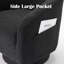 Fauteuil pivotant à 360° en bouclette, fauteuil club Sherpa noir