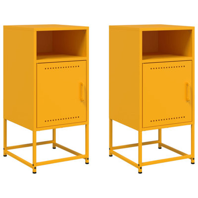 75 36cm W Steel Bedside Table