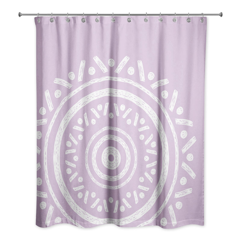 Auviana Medallion Shower Curtain, Purple