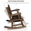 2 chaises berçantes en noyer - style rondins pour le plaisir en plein air