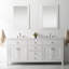 Meuble-lavabo double transitionnel gris Odilion-145547095