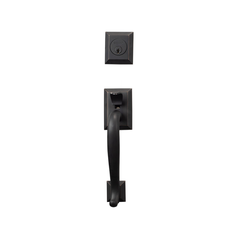 Handle With Knob And Deadbolt, Oil Rubbed Bronze